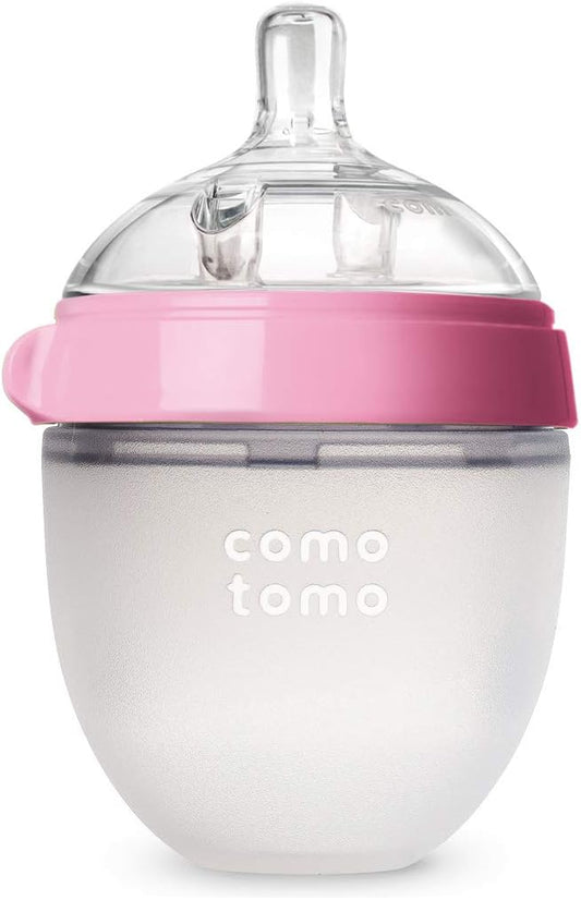 Comotomo Natural Feel Baby Bottle, Pink, 150 Ml