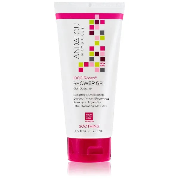 Andalou Naturals 1000 Roses Soothing Shower Gel, 8.5 Ounce