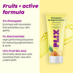 PLIX THE PLANT FIX - 5% Pineapple Foaming Face Wash And Serum Combo for Pigmentation & Dark Spots, Dillness, Reveal A Brighter, Even Toned Complexion