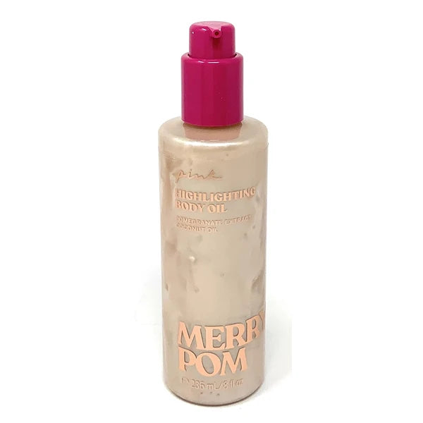 Victoria's Secret Pink MERRY POM Hightlighting Body Oil 8 fl oz