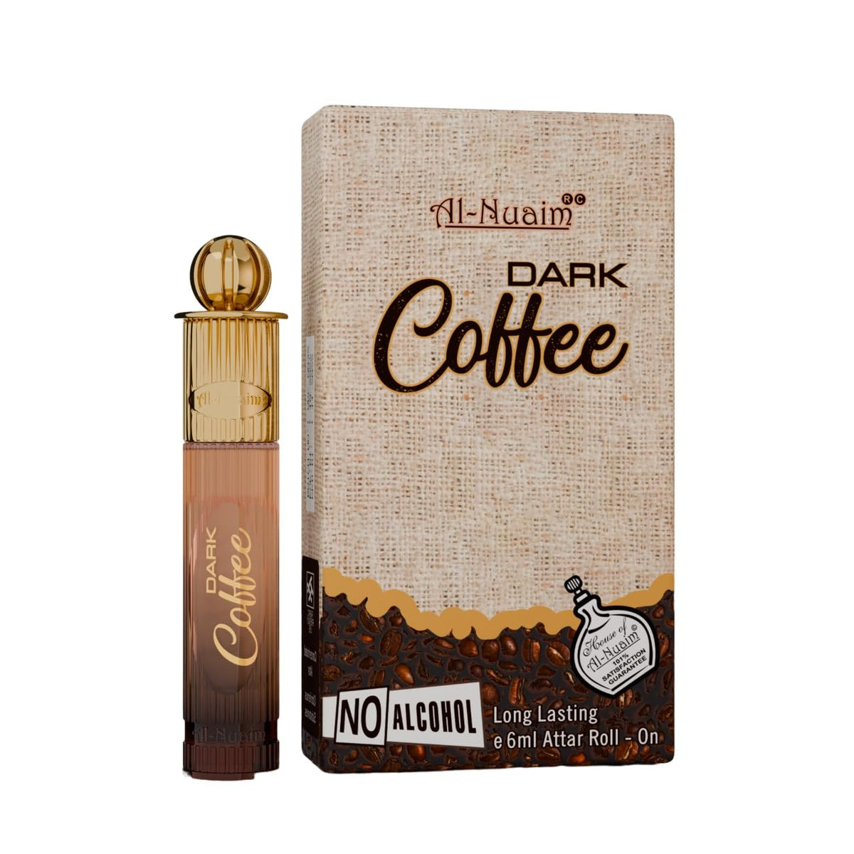 Al-Nuaim Coffee Alcohol Free Attar Roll On for Men & Women - 6ml | Exquisite & Long Lasting Fragrance