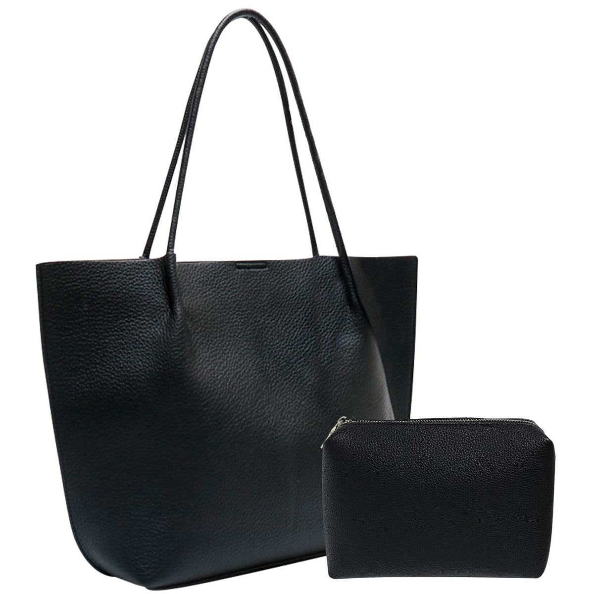 Lizbin Tote Bag for Women, Large Tote Bags Shoulder Purse, Women's Tote Handbags with Matching Wallet, Leather Purses and Handbags, Top Handle Ladies Shoulder Bags, Satchel Purse (Black)