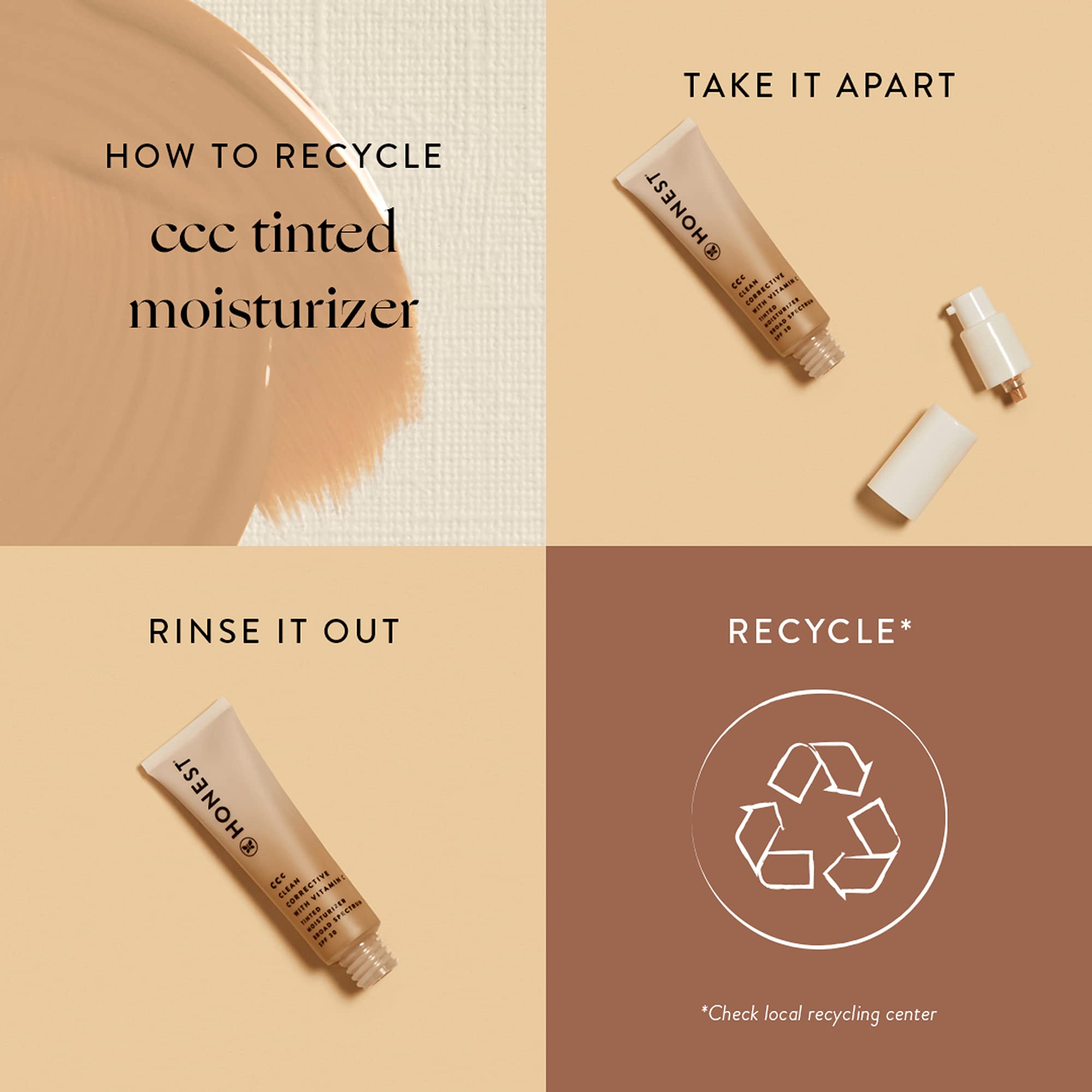Honest Beauty CCC Clean Corrective with Vitamin C Tinted Moisturizer | Mineral SPF 30 | Vegan + Cruelty Free | Tundra Light, 1 fl oz
