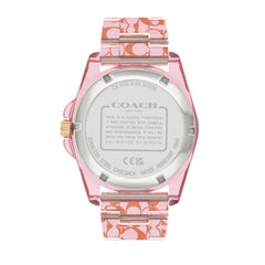 COACH WOMEN'S PINK DIAL PINK TRANSPARENT SIG C ACETATE BRACELET WATCH - 14504272