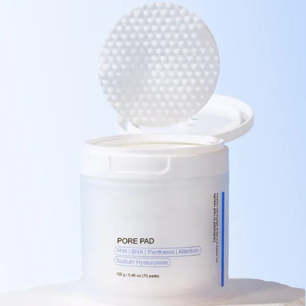 Grospe Pore Texure Pad - 70 Count (5.46oz), AHA & BHA, Deep Cleansing & Pore Refining, Pore Fresh Peeling Pads for Oily & Acne-Prone Skin
