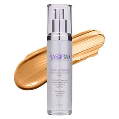NassifMD Protect and Hydrate SPF44 Universal Tinted Moisturizer SPF BB Cream Tinted Moisturizer with SPF Whipped Sunscreen with Hyaluronic Acid
