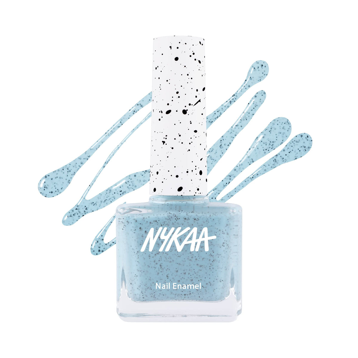 NYKAA Cookie Crumble Nail Polish Long-lasting, rich pigment, one-touch application, 9 ml (258 Peppermint Crackle)