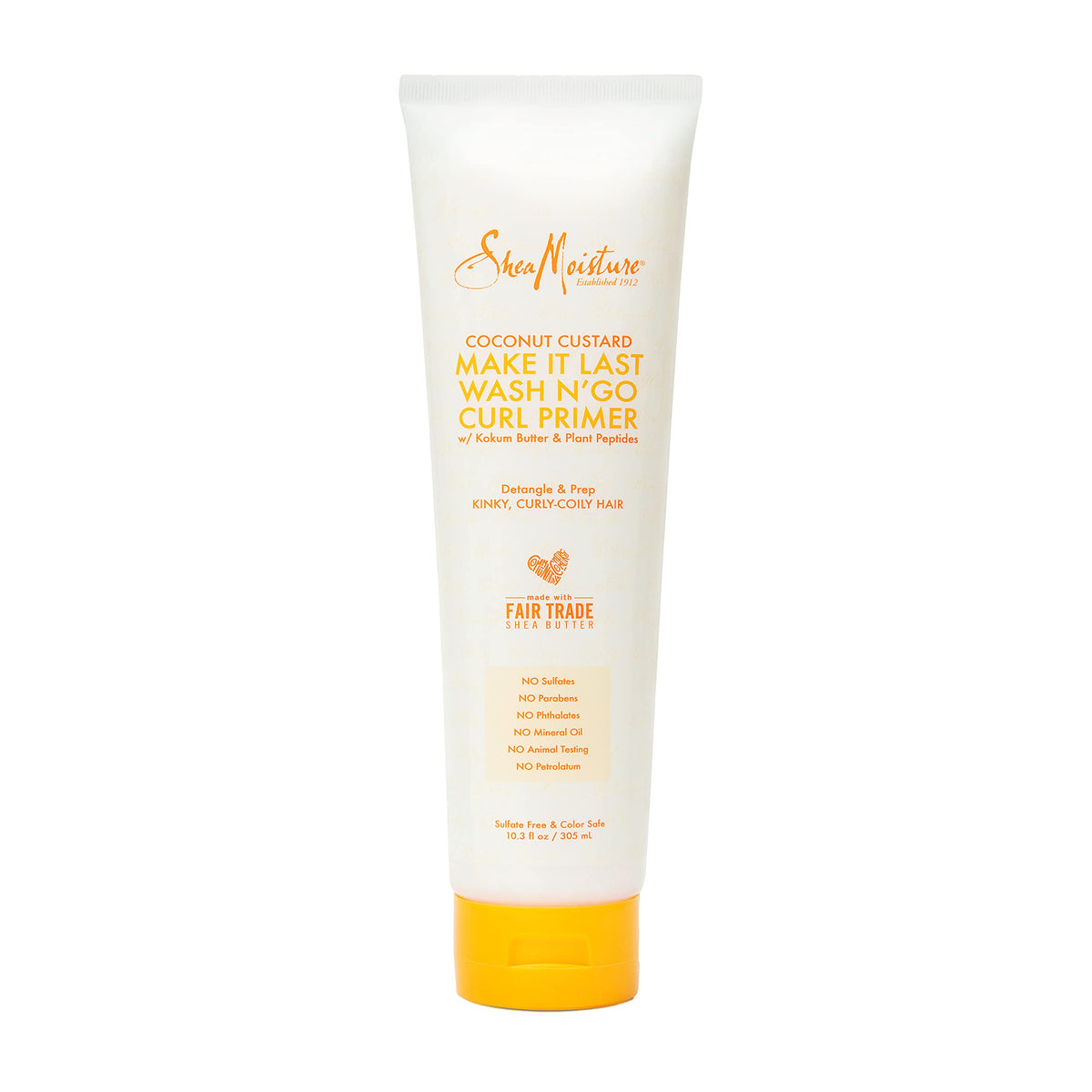SHEA MOISTURE Curl Primer and Detangler for Hair Styling Curls Coconut Custard Paraben Free Detangler 10.3 oz