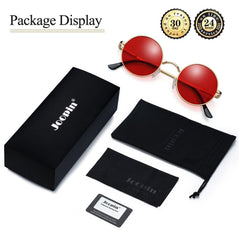 Joopin Round Polarized Sunglasses for Men Women, UV Protection Sun Glasses Small Circle Hippie Lennon Shades Sunglasses