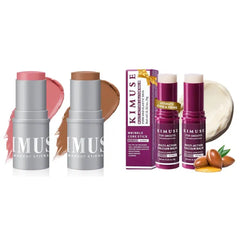 KIMUSE Cream Contour Stick Duo & 2 Pack Multi-Action Calcium Balm Stick