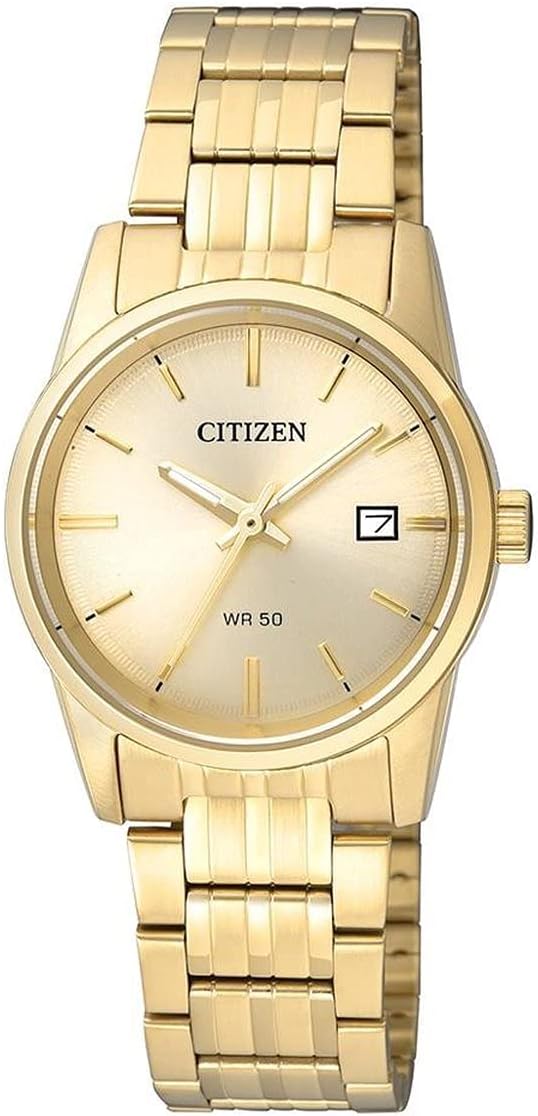 Citizen Womens Analogue Quartz Watch with Stainless Steel Strap EU6002-51P, Gold, One Size, Bracelet