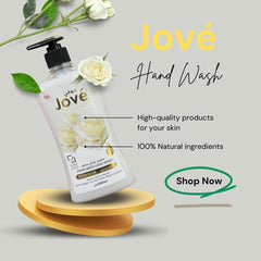 Jove Hand Wash White Rose 500ML | Gentle & Moisturizing Hand Cleanser | Infused with White Rose Extracts | Soft & Hydrated Hands | pH Balanced & Paraben-Free | Long-Lasting Floral Fragrance