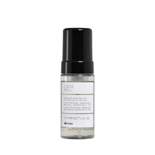 Davines Liquid Spell Reinforcing Bodifying Fluid, Liquid-to-Foam Volumizing Treatment for Fine or Sensitized Hair Thickens & Strengthens Structure with Heat Protection Weightless, 4.23 Fl Oz