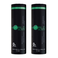 Barrel Series World Black Attar Roll On for Men & Women - Pack of 2 (6ml Each) | Alcohol Free Fragrance