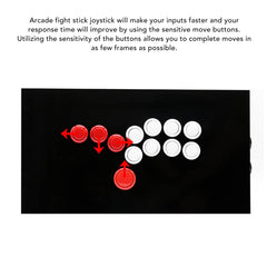 Cryfokt Fight Stick Joystick, PC Video Game Controller Keyboard Keys Sensitive Movement Buttons Compatible with PC, PS3, RPi and SWITCH