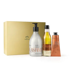 Natura Brazil Nut Deep Nourishing Holiday Gift Set Triple Phase Shower Oil + Body Lotion + Hand Cream 100% Vegan, Rich in Omega 6 & 9, Deep Hydration & Radiance