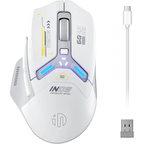INPHIC IN9 Wireless Gaming Mouse - White
