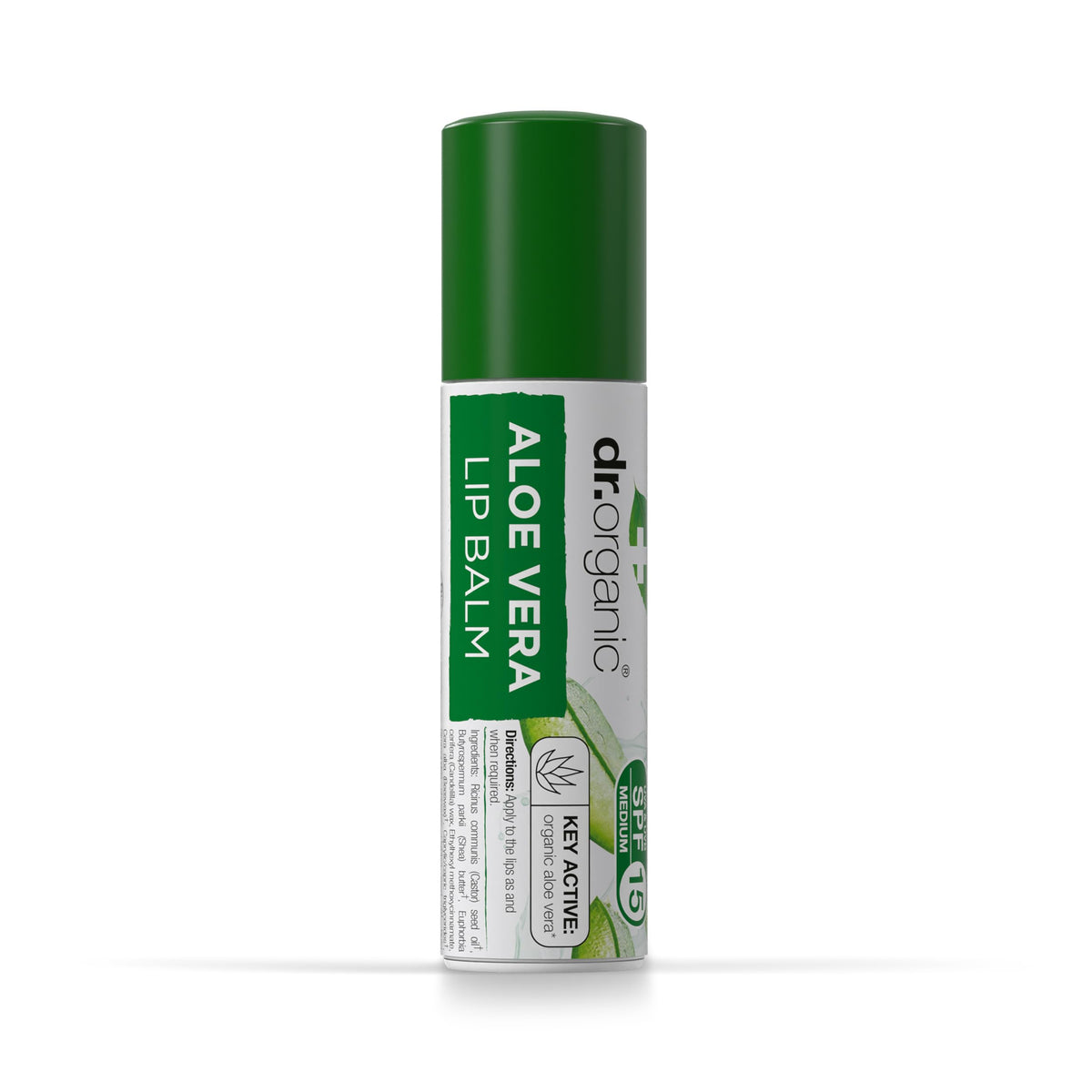 Dr. Organic Aloe Vera Lip Balm– 15 Sun Protection Factor (SPF)