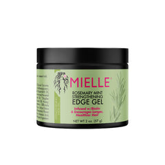 Mielle Organics Rosemary Mint Strengthening Edge Gel For Sleeking And Taming Hair, 57 g, White