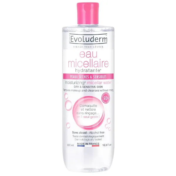 Evoluderm Eau Micellaire Démaquillante Peaux Sèches & Sensibles