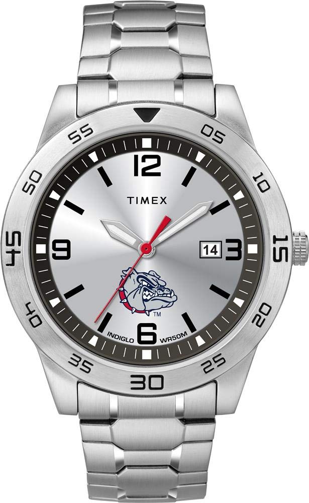 Timex Tribute Men's Citation 42mm Quartz Watch with Stainless Steel Strap - Gonzaga Bulldogs
