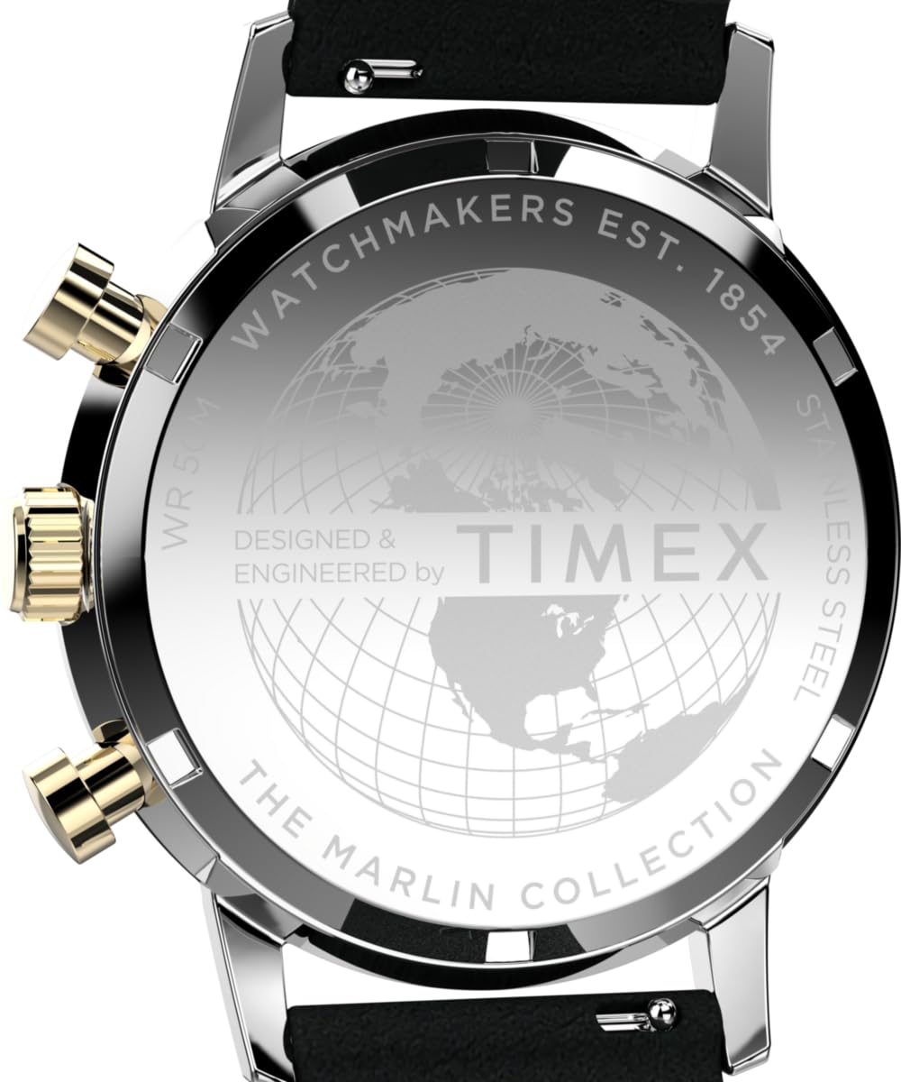 Timex Men's Chronograph Quartz Watch with Leather Strap TW2W60300