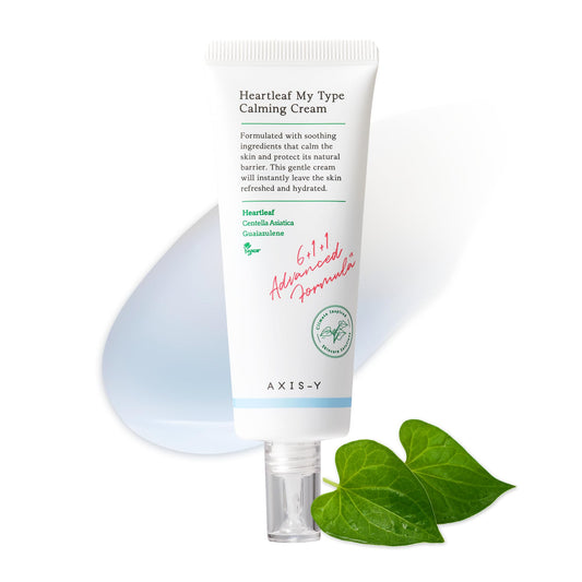 AXIS-Y Heartleaf My Type Calming Cream 60ml - Soothing, Redness Relief & Long Lasting Moisture Dewy Skin Daily Face Lotion - Vegan Korean Skin Care Moisturizer Face Cream - 2.02 fl. oz
