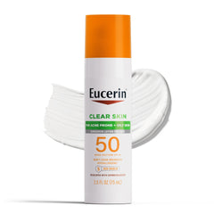 Eucerin Sun Oil Control SPF 50 Face Sunscreen Lotion with Oil Absorbing Minerals, 2.5 Fl Oz Bottle, White, 2.5 Fl Oz (Pack of 1)