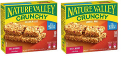 Nature Valley Granola Bar 1 Box X 5 Double Bars, Oats & Berries, 100% Natural Whole Grain Oats, No Artificial Colors, Flavors And Preservatives (Pack of 2)