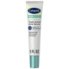 Cetaphil Gentle Clear Triple-Action Acne Treatment Serum with Salicylic Acid, Treats and Prevents Acne, Great for Post-Acne Marks, for All Skin Types, 1oz