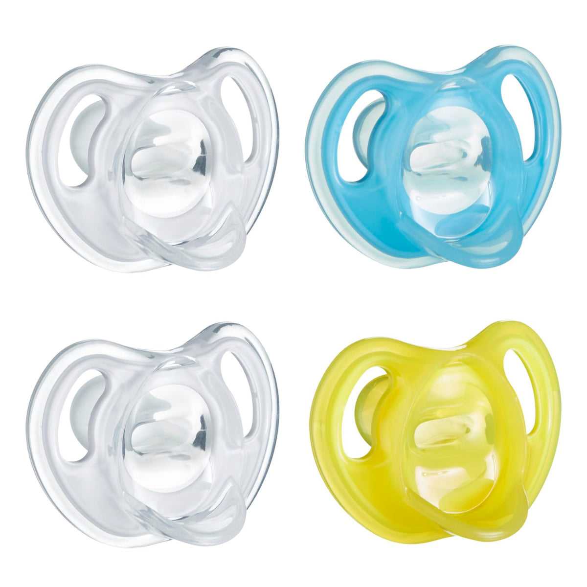 Tommee Tippee Ultra-Light Silicone Pacifier, Symmetrical One-Piece Design, BPA-Free Silicone Binkies, 6-18m, 4-Count