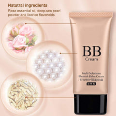 FRIDNL 3 Colors Smooth BB Cream Makeup Base Face Liquid Foundation, Concealer Whitening Moisturizer Oil-control Waterproof Liquid Foundation(Natural)