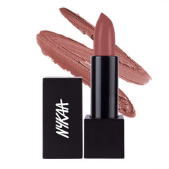 Nykaa So Matte! Lipstick (Haute Fudge-25M) - Brown - Super matte finish lipstick with jojoba oil fortified formula, long-wearing & weightless (4.2gm)