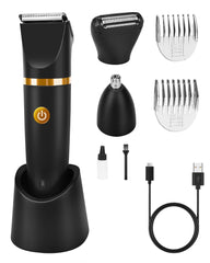 NALACAL Electric Groin Hair Trimmer Ball Trimmer for Men, Manscape Ball & Pubic 3 in 1 Men Grooming Kit for Nose, Groin, Waterproof Body Groomer Shaver, Replaceable Ceramic Blade, Gifts for Men