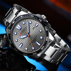 CURREN 8426 Men Watch Top Brand Stainless Steel Quartz Wrist watches Casual Business Waterproof - SILVER GRAY