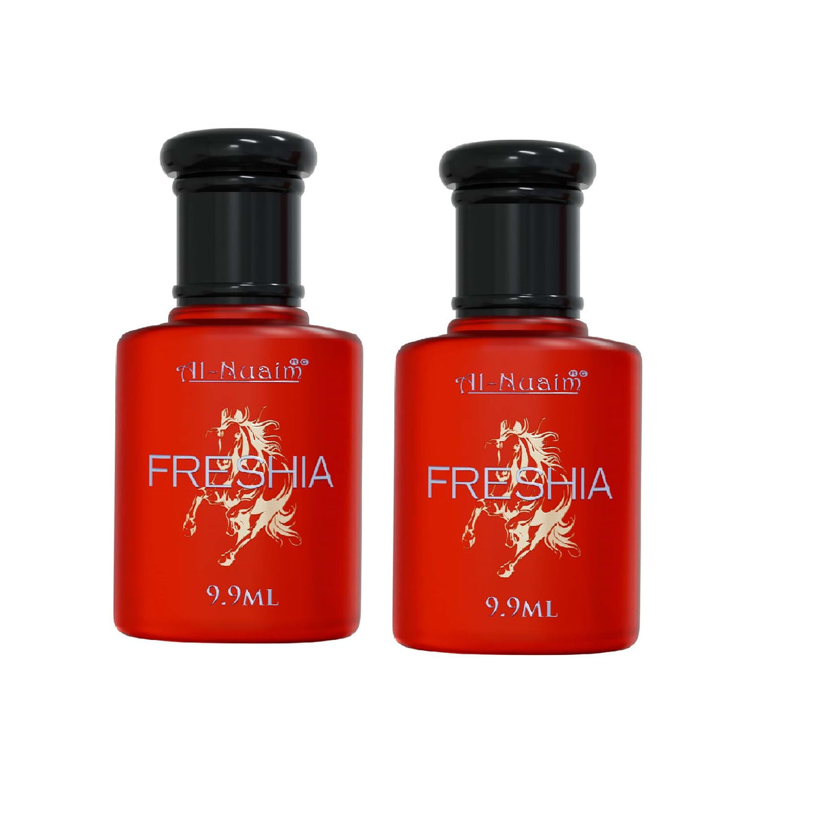 Al-Nuaim Alcohol Free Attar Roll On - 9.9ml | Exquisite & Long Lasting Fragrance (Pack of 2-9.9ml Each, Freshia)