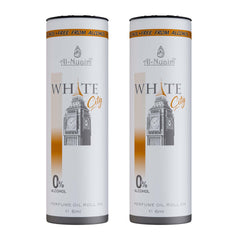 Al-Nuaim Barrel Series White City Attar Roll On for Men & Women - Pack of 2 (6ml Each) | Alcohol Free Fragrance