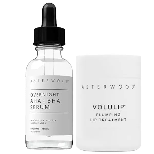 Asterwood Overnight AHA+BHA Serum + Lip Treatment