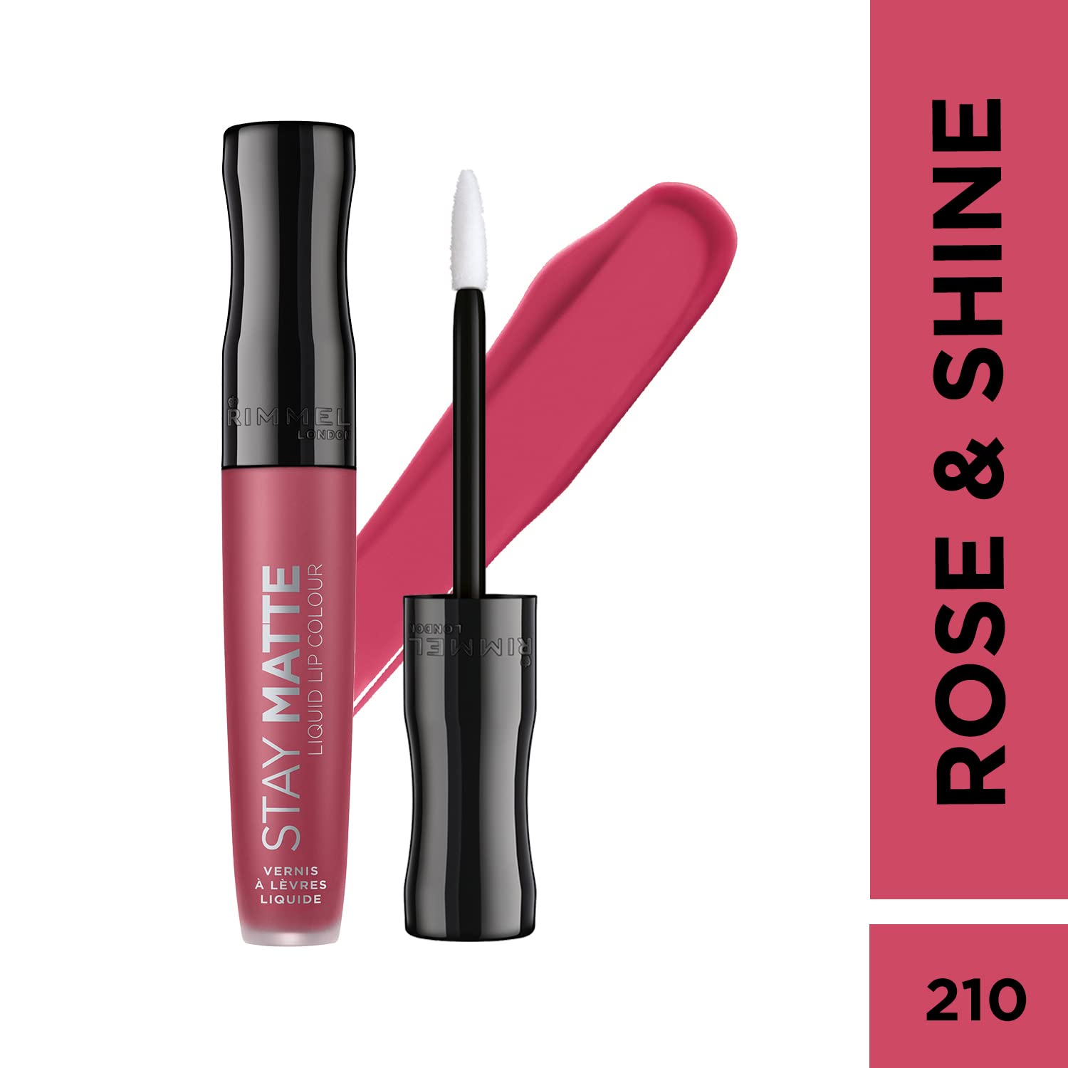 Rimmel London Stay Matte Liquid Lip Color, 210 Rose and Shine, 5.5 ml