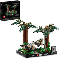 LEGO 75353 Star Wars Endor Speeder Chase Diorama Set with Luke Skywalker, Princess Leia & Scout Trooper plus Speeder Bikes, Return of the Jedi Collectible Model