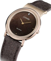 Citizen Women's Analogue Eco-Drive Watch with a Leather Band