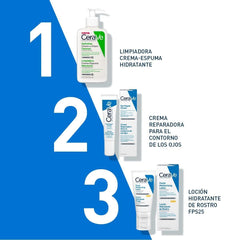 CeraVe AM Facial Moisturizing Lotion SPF 25, Day Face Moisturizer for Normal to Dry skin with Hyaluronic acid, UV protection and Ceramides Non-comedogenic, oil-free, Fragrance Free 1.75Oz, 52 ML