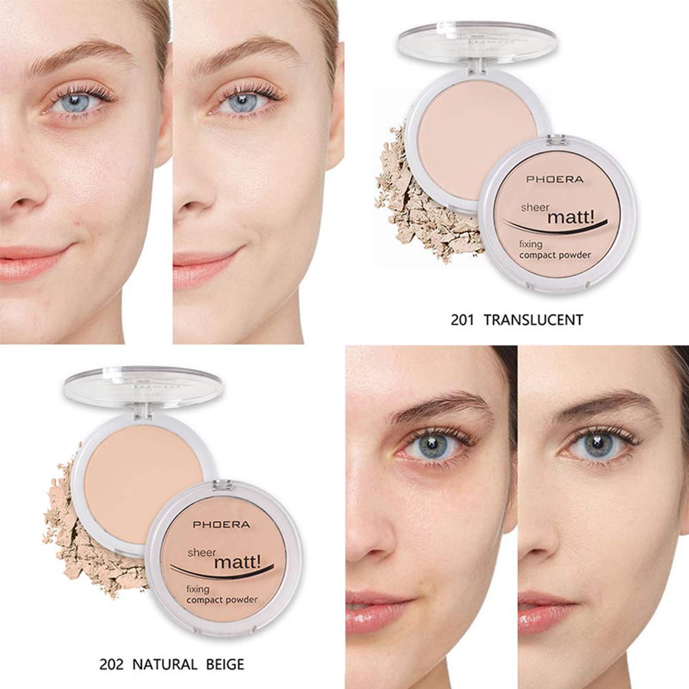 NLLNT Pressed Powder Foundation, Long-lasting Waterproof Concealer, Hydrating Powder Face Makeup