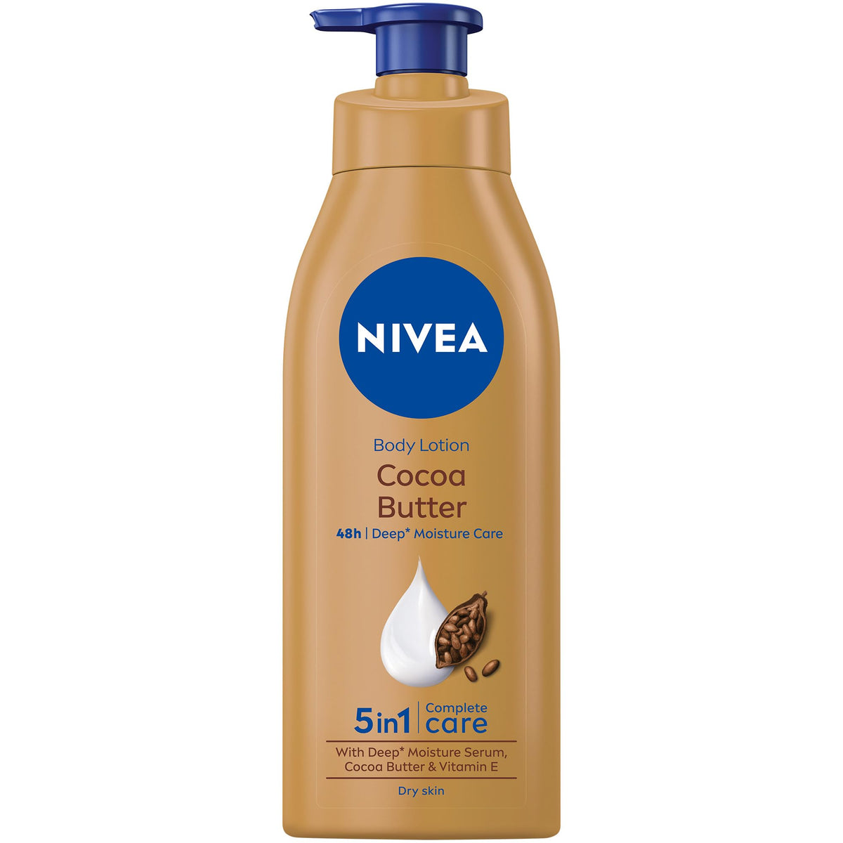 NIVEA Body Lotion Dry Skin, Cocoa Butter Vitamin E, 400ml