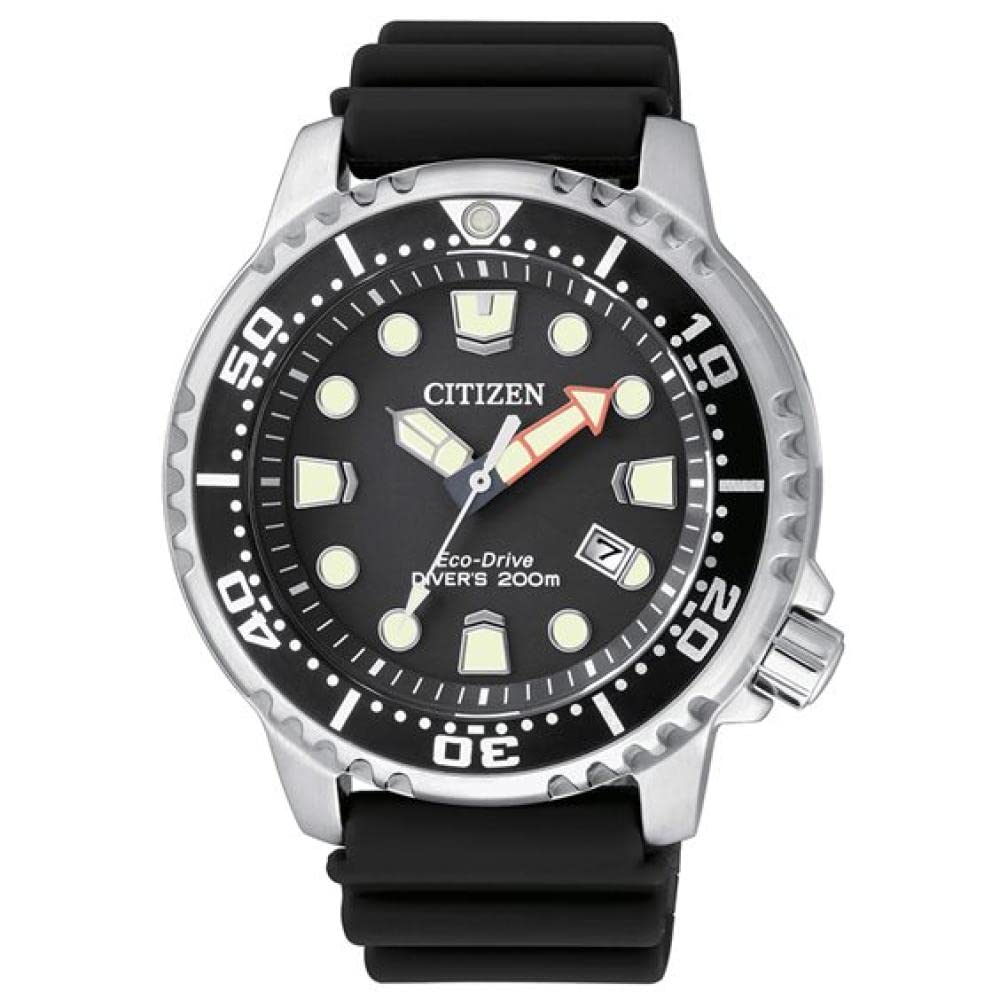 Citizen Men's Analogue Eco-Drive Watch with a Rubber Band Promaster Marine