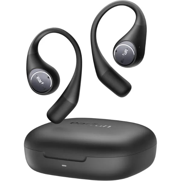 EarFun OpenJump Open Ear Headphones, Wireless Earbuds with Ergonomic Earhook, Hi-Res Sound, LDAC, 4 Mics ENC Call, 42H Playtime, Multipoint Connection, IPX7 Waterproof, Snug Fit for Workout, Running
