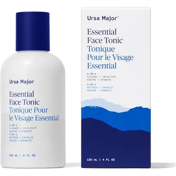 Ursa Major Essential Face Tonic 4 in 1 Natural Toner to Cleanse, Exfoliate, Soothe and Hydrate Non Toxic 4 Ounces