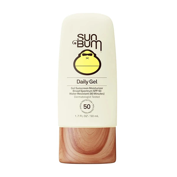 Sun Bum Daily SPF 50 Clear Gel Face Sunscreen 1.7 oz – Broad Spectrum Moisturizing Facial Sunscreen with Vitamin E, Vegan & Reef-Safe (No Octinoxate & Oxybenzone), Travel Size