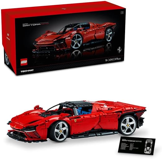 LEGO 42143 Technic Ferrari Daytona SP3, Race Car Model Building Kit, 1:8 Scale Advanced Collectible Set for Adults & Teens, Ultimate Cars Concept Series, Gift Idea for Men, Women, Him or Her