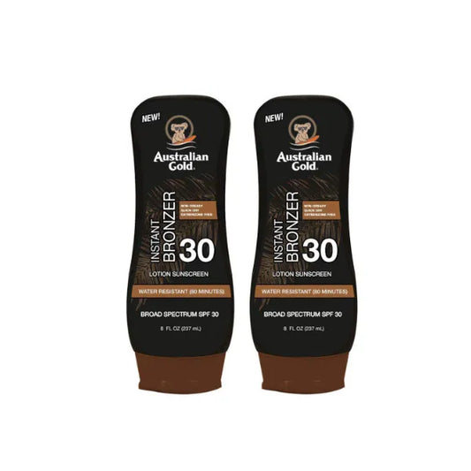 Australian Gold SPF 30 Lotion with Instant Bronzer 8 Ounce (Pack of 2)